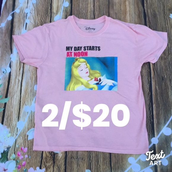 Disney Pink Sleeping Beauty Short Sleeved Tee - Picture 1 of 7
